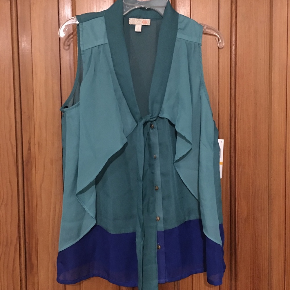 Gianni Bini sleeveless blue blouse